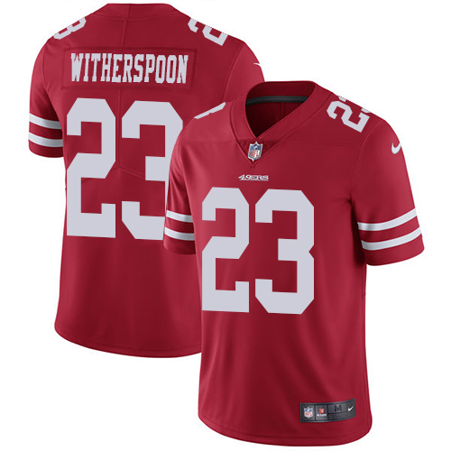 San Francisco 49ers Limited Red Men Ahkello Witherspoon Home NFL Jersey 23 Vapor Untouchable